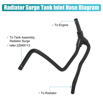 UXCELL 1pcs Upper Radiator Inlet Hose for Cadillac ATS 4 Cyl 2.0L 2013-2018 for Cadillac CTS 4 Cyl 2.0L 2014-2018 22908202