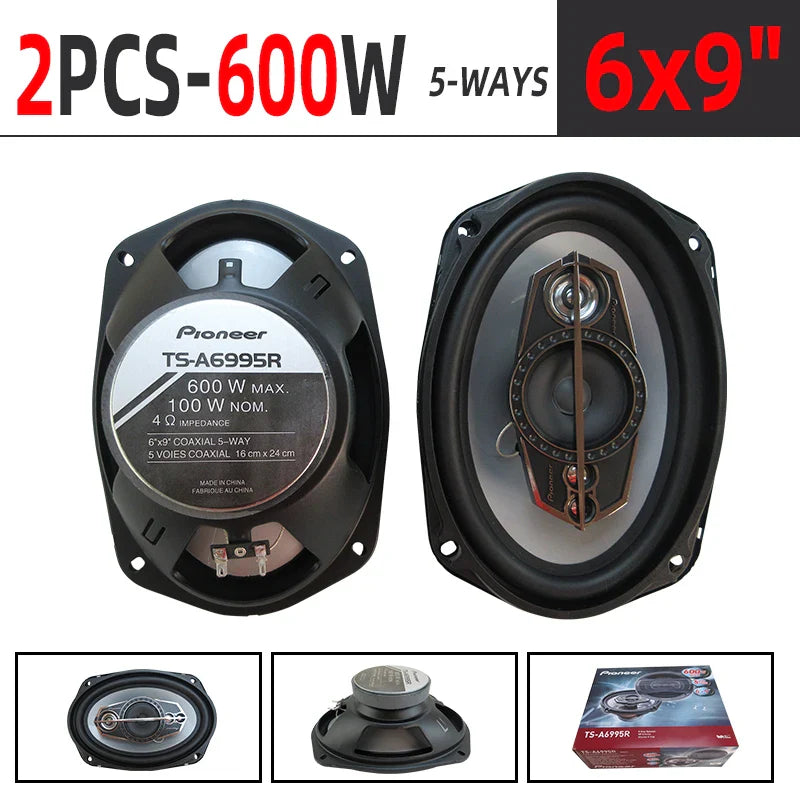 New 6x9 inch 2PCS 1200W (2X600W) full frequency coaxial speaker for car high fidelity audio, preferred speaker modification