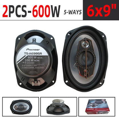 New 6x9 inch 2PCS 1200W (2X600W) full frequency coaxial speaker for car high fidelity audio, preferred speaker modification