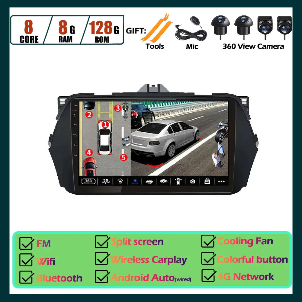 Android OS Car Radio Touch Screen For Suzuki Alivio Ciaz 2014 2015 - 2019 Multimedia Player Navigation GPS Carplay Tools 8Core