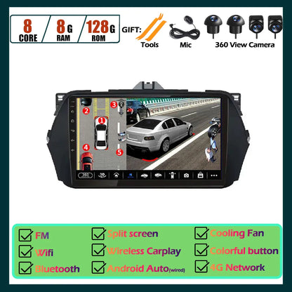 Android OS Car Radio Touch Screen For Suzuki Alivio Ciaz 2014 2015 - 2019 Multimedia Player Navigation GPS Carplay Tools 8Core