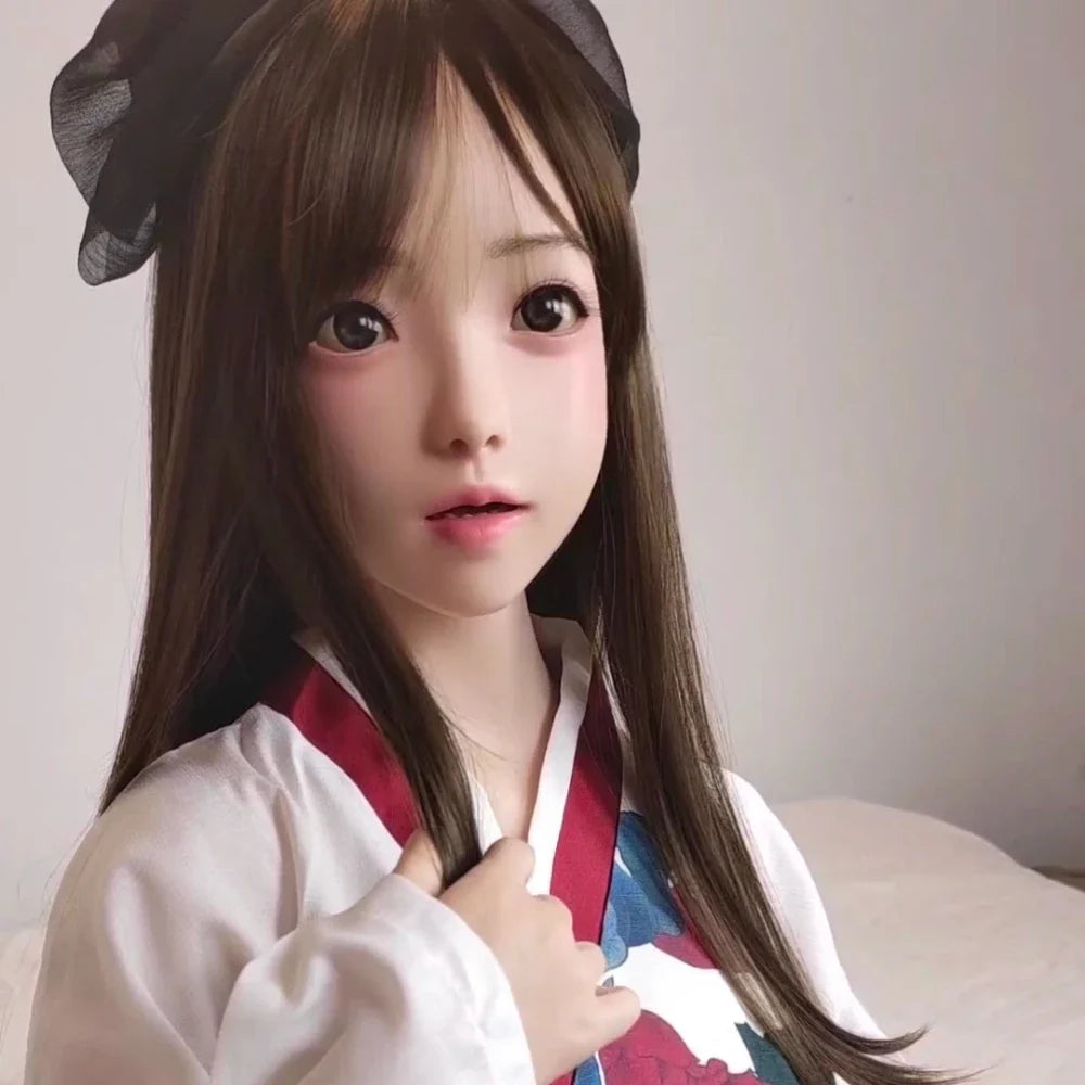 Estartek 1/1 Custom Silicone Doll Beauty Head Sculpt Mandy with Oral Mouth for Real Size Doll Sence DIY M16