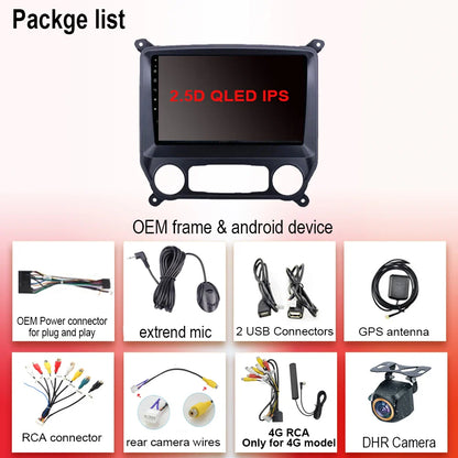 Android 14 Carplay Auto For Chevrolet Silverado 3 GMTK2 2014 2015 2016 2017 2018 Car Radio Multimedia Player Head Unit Screen