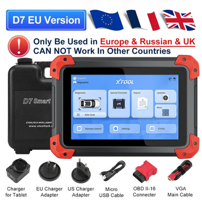 XTOOL D7 V2.0 OBD2 Scanner Automotivo Car Diagnostic Tool OBD 2 Scanner Active Test Code Reader Key Programming Tool 36+ Reset