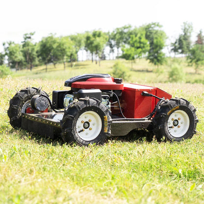 Customer Cheapest 16HP Gasoline Robot Lawn Mower Grass Cutter Flail Mower Wheel Mowers Petrol Lawnmower power tools