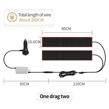 12-24V truck decoration atmosphere light Video-driven Devil's Eye flexible LED screen Extra large smart decor light Accessories