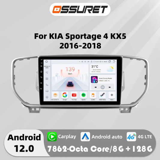9"Android Autoradio Carplay for Kia Sportage 4 KX5 2016-2018 Multimedia player car intelligent systems Auto Stereo 2din Screen