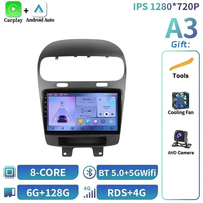 For Dodge Journey Fiat Leap Freemont 2011-2020 Car Radio Multimedia Navigation Wireless BT Carplay Touch Screen Head Unit Stereo