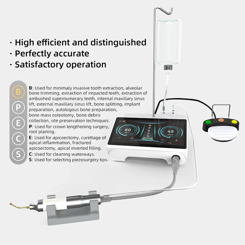 VVDental Dental Piezo Bone Cutter Piezosurgery Dental Implants Motor Ultrasonic Bone Surgery Machine With 7-inch Touch Scree