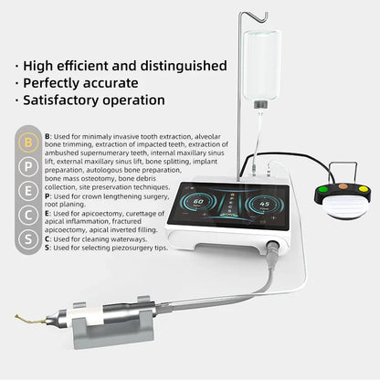 VVDental Dental Piezo Bone Cutter Piezosurgery Dental Implants Motor Ultrasonic Bone Surgery Machine With 7-inch Touch Scree