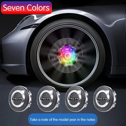 Hub Light Car Wheel Caps Light Center Cover Lighting Cap Floating Illumination LED auto For Volvo XC40 XC60 XC90 S60 V40 V50 V70