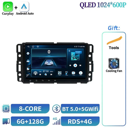 8inch For Chevrolet Silverado Impala GMC Yukon Acadia Sierra Mirror Link Android OS Car Radio Wireless Carplay 6+128G Screen