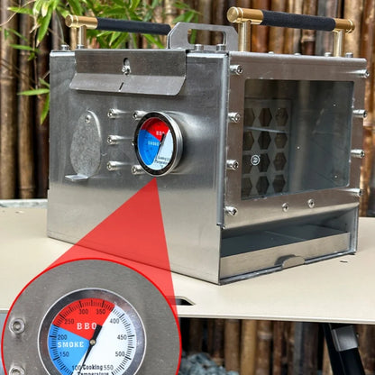 SmiiloDon-Outdoor BBQ Stove Smokeless Stainless Steel Mini Oven Portable Charcoal Camping BBQ Stove Cool Camping Equipment