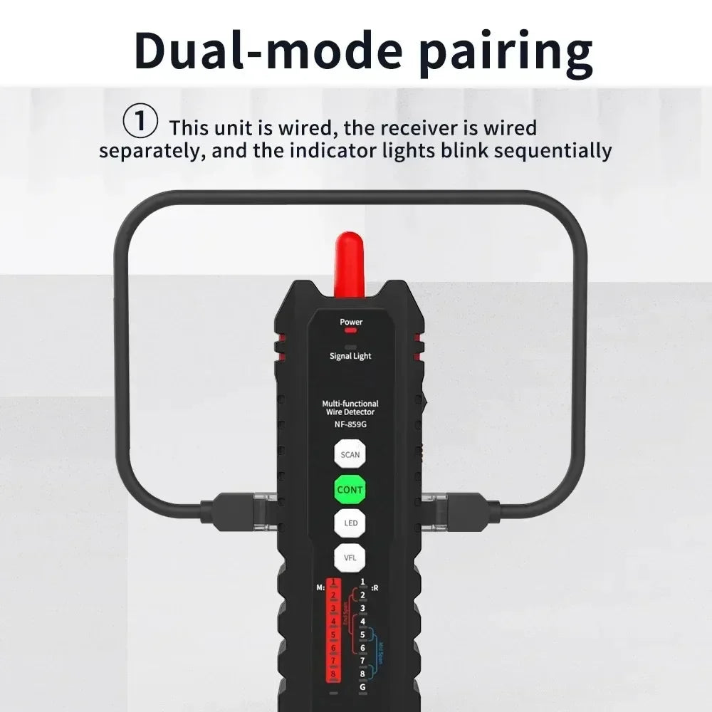 NF-859GT Line Finder Network Cable Length Breakpoint Test Red Light Power Meter Integrated Machine Multi functional Line Finder power tools