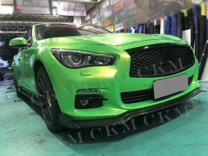 for Infiniti Q50 Sport 2014-2017 Car Carbon Fiber Bodykit Front Bumper Guard Carbon Fiber Front Bumper Lip Spoiler
