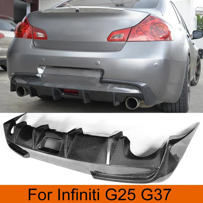 Carbon Fiber / FRP Rear Bumper Lip Diffuser for Infiniti G37 Base Sedan 4-Door 2010 - 2013 Rear Bumper Diffuser Splitters