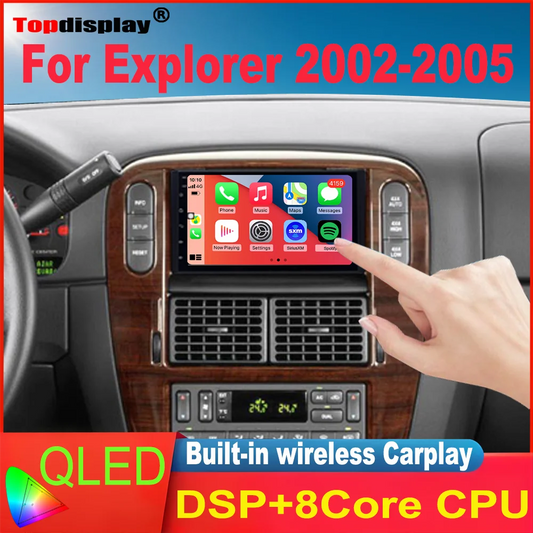 Topdisplay 8 Core CPU Android Radio Touch Screen Fits For Explorer 2002 2003 2004 2005 Ford Stereo Carplay Screen Radio Upgrade