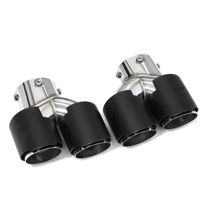 For BMW G20 G21 M340i G42 440i G22 M240i Dual Four Out M Exhaust Carbon Fiber Muffler Tip Exhaust System Nozzle Tailpipe 2020+