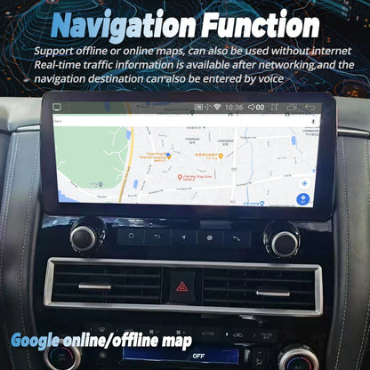 12.3inch Android 14 For Nissan Patrol Y61 Y62 Car Radio GPS Video Player Carplay HU Screen Carplay Auto wifi 4G Multimedia