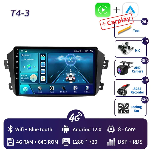 2 Din Android 13 Car Radio Player For Geely Emgrand X7 GX7 EX7 Autoradio Multimedia RDS Navigation GPS Carplay Stereo DVD DSP 4G