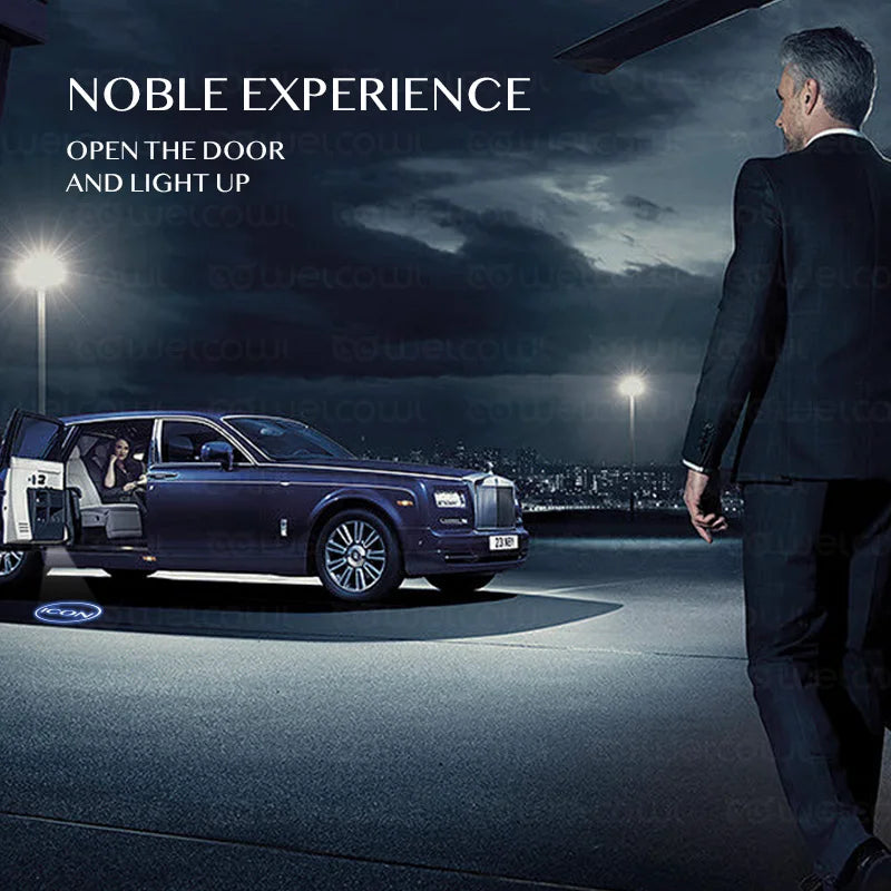Welcome Light For Rolls Royce Phantom Coolinan Gust Curry Wraith Customization Car Door Icon Glass Quartz Lamp HD LED Projector