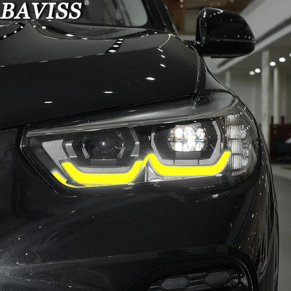 For BMW X5 G05 X6 G06 2019-2021 CSL Yellow DRL Module LED Headlight Unit DRL Driving Light  plug and play 1 pair