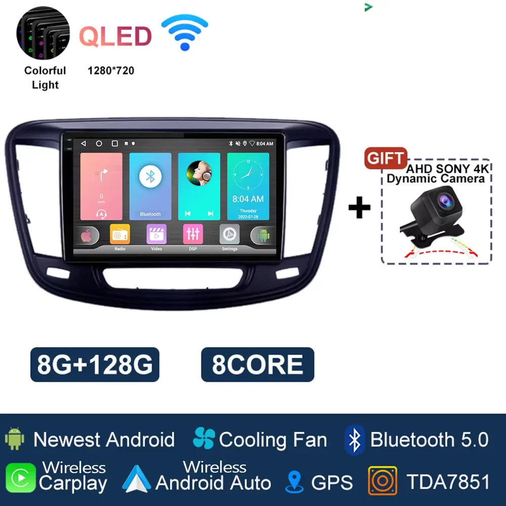 For Chrysler 200 200C 2015 - 2019 Android 14 Radio Video Player Car Autoradio Multimedia Screen Stereo Carplay Navigation