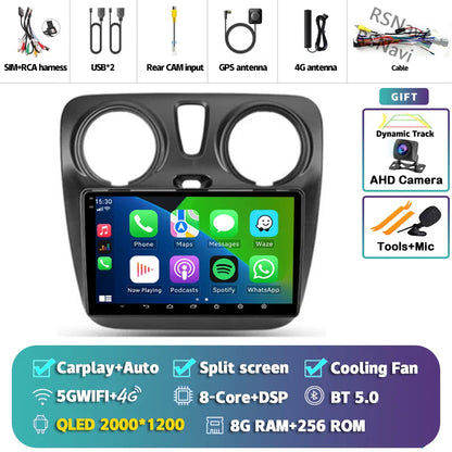 Android 14 Car Radio For Renault Lodgy Dacia Dokker 2012 2013 - 2021 Autoradio Auto Carplay WIFI+4G Multimedia DSP Stereo Player