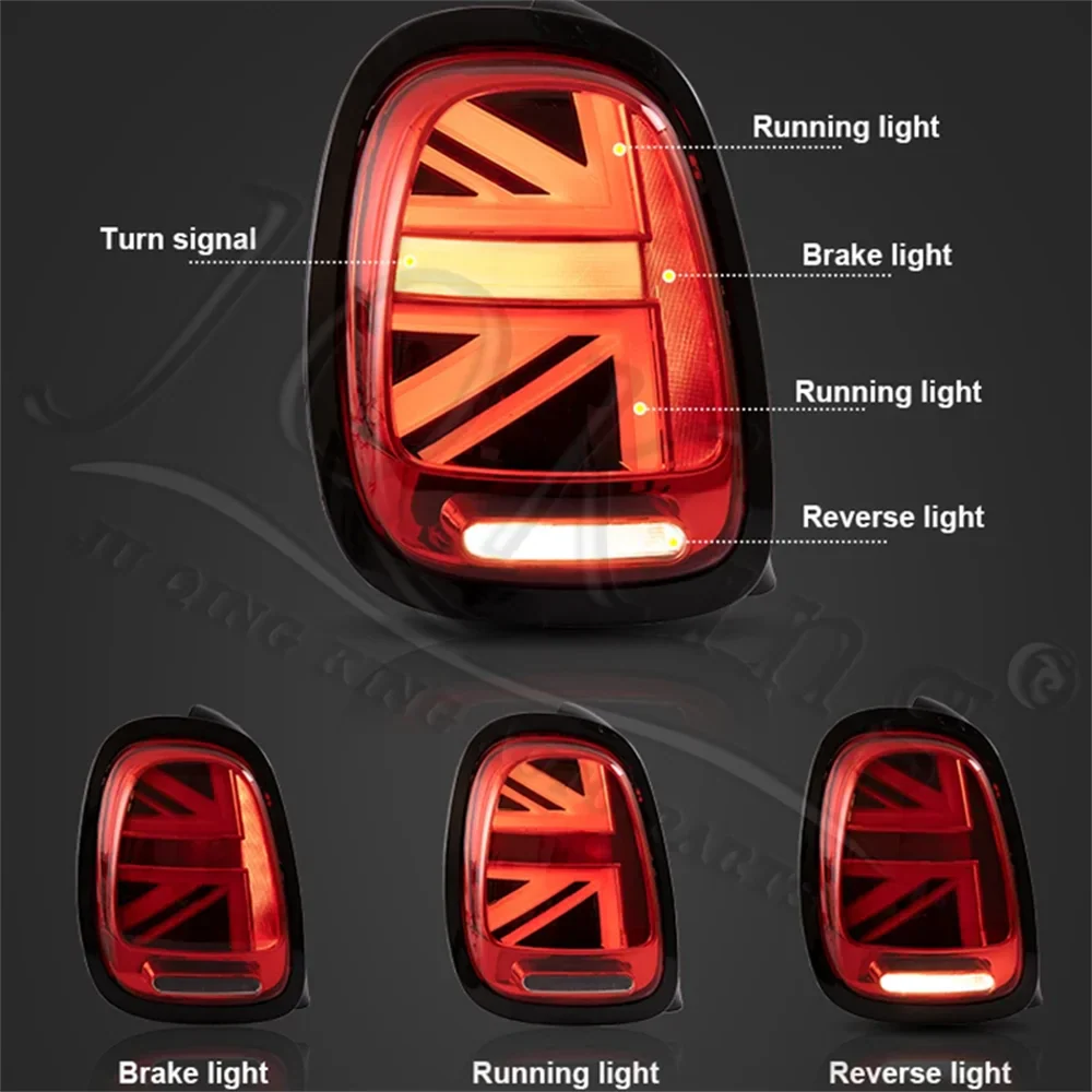 2PCS Car Tail Light For Mini Cooper F55 F56 F57 2014 2015 2016 2017 2018 2019 2020 Rear Reverse Brake Lamp Tailight