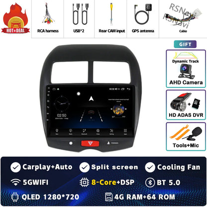 Android 14 For Mitsubishi ASX 1 2010 - 2016 2K QLED Android Car Radio Multimedia Video Player GPS Stereo CarPlay 4G Head Unit