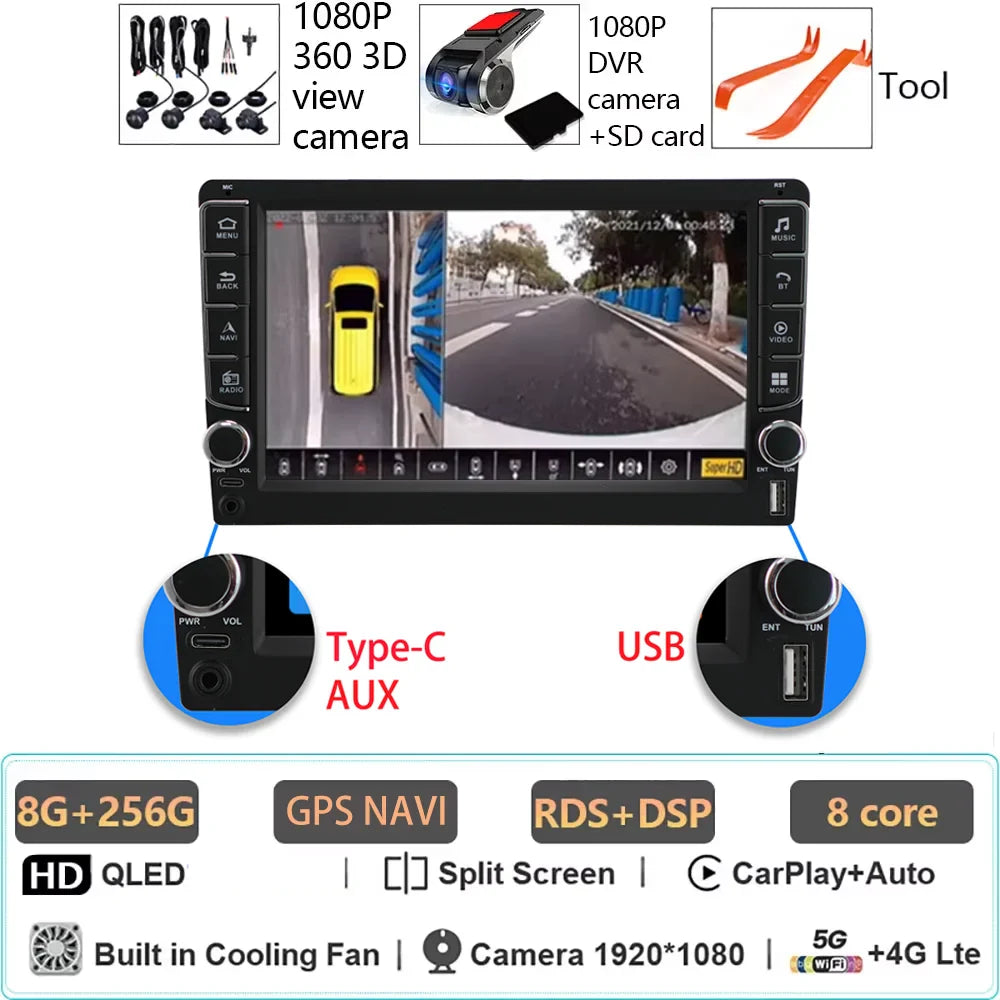 Car Radio Android 14 For Ford Fiesta Mk 6 2009 - 2018 Mirror Link AutoMotive Smart Car Systems GPS Navigation Bluetooth 8 Core