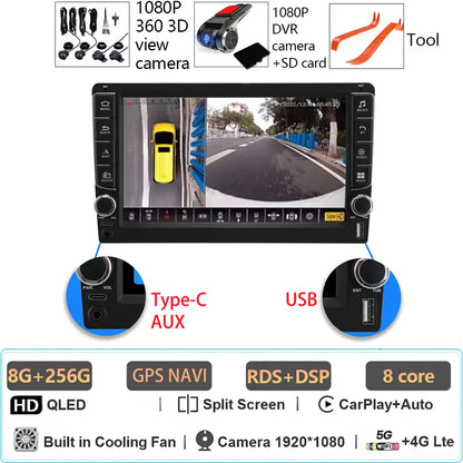 Car Radio Android 14 For Ford Fiesta Mk 6 2009 - 2018 Mirror Link AutoMotive Smart Car Systems GPS Navigation Bluetooth 8 Core