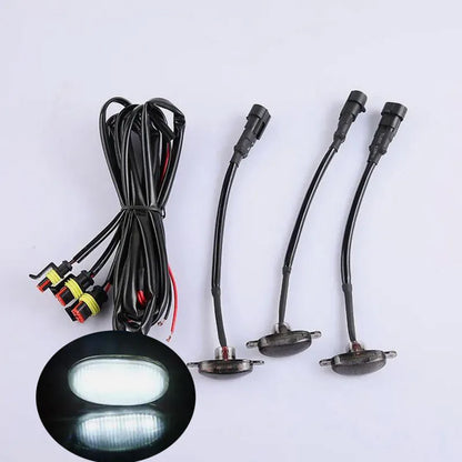 3X For GMC Sierra 2500 HD 11-14 Front Grille LED Light Raptor Style Grill Cover Car Styling Accessories