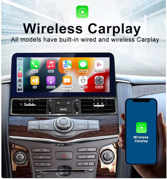 NEW Carplay 12.3″ Android 14 Car Radio For Nissan Patrol Y61 Y62 Infiniti QX80 QX56 2010-2020 Touch Stereo Screen GPS Navigation