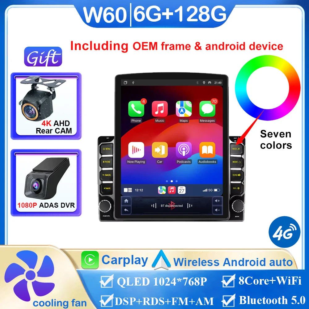 9.7 inch Android For Renault Trafic 3 14-21 For Opel Vivaro B Car Radio Carplay 2 Din Head Unit GPS Navigation  Touch Screen