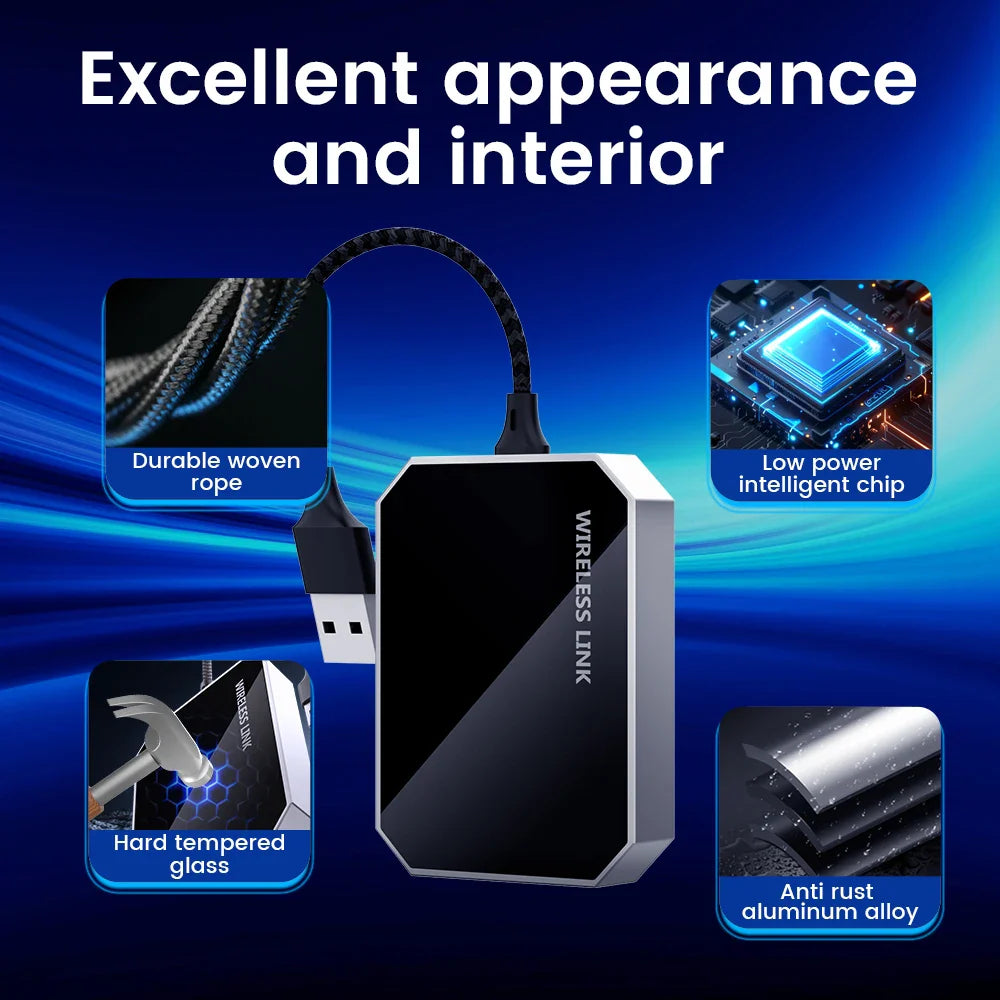 HEYINCAR For DongFeng Forthing T5 EVO Aeolus Shine GS Max Huge carbitlink phonelink adapter to Wireless CarPlay Android Auto