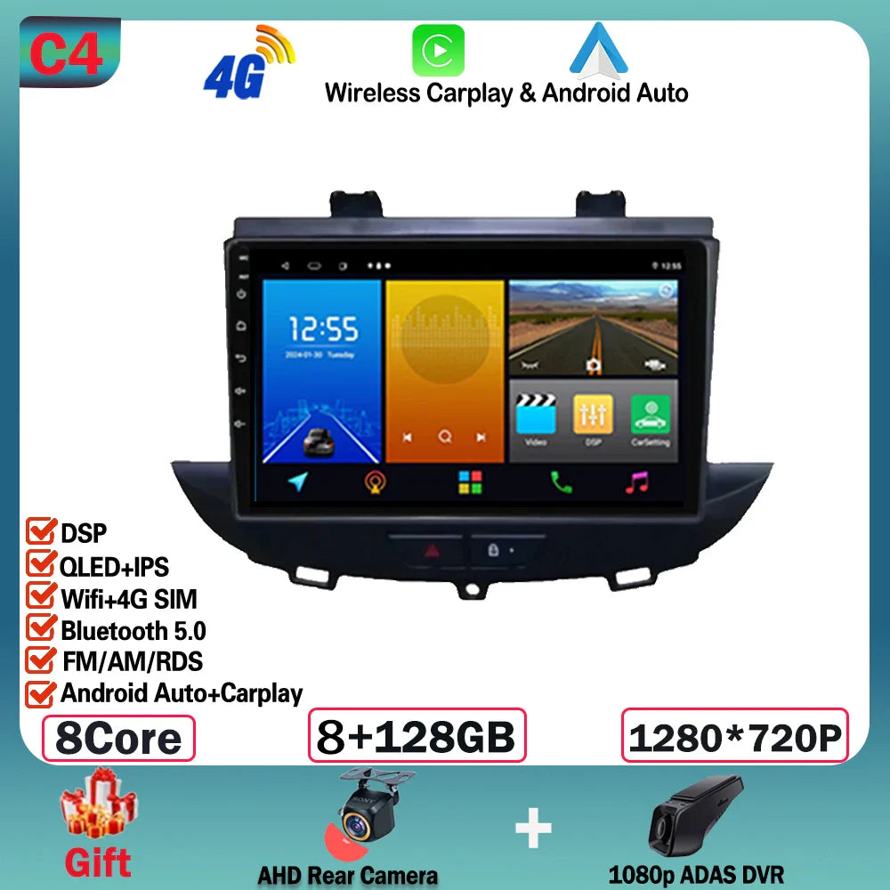 Android 14 For Opel Grandland X crossland x 2016-2020 Carplay Multimedia Monitor Screen Stereo Radio Video Player Car Navigation