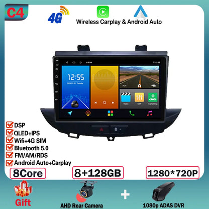Android 14 For Opel Grandland X crossland x 2016-2020 Carplay Multimedia Monitor Screen Stereo Radio Video Player Car Navigation