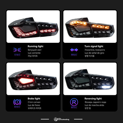 AKD Car Styling Accessories for BMW F30 Tail Lights 2013-2018 F80 LED Tail Light Rear Stop Lamp 320i 325i 330i DRL Signal Auto