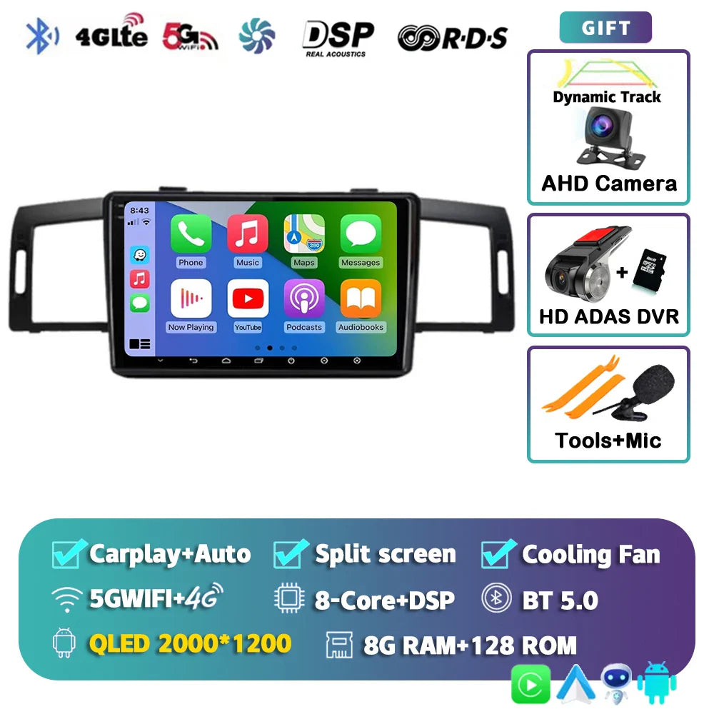 Android 14 Car Radio Multimedia Player For Infiniti M35 2003-2010 NISSAN FUGA 2005-2010 Auto Carplay Car Stereo wifi+4G Ai voice