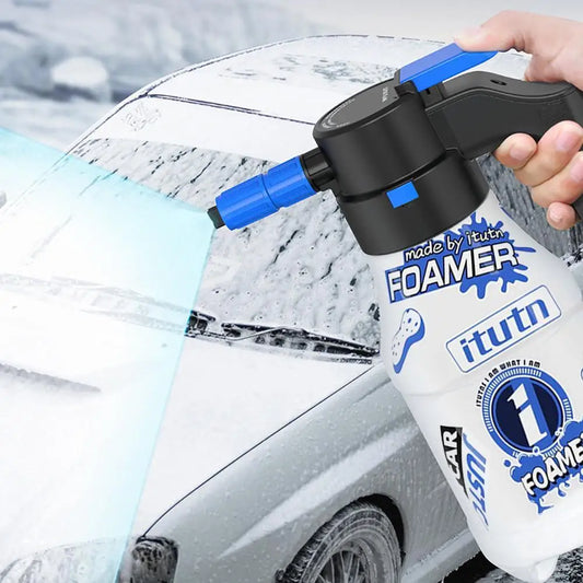 1.5L Electric Foam Sprayer Car Wash High Pressure Spray Can Foam Generator USB Rechargeable Fine Foam Efficient Car Cleaning power tools