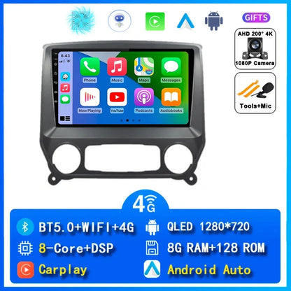 Android 14 Car Radio For Chevrolet Silverado 3 GMTK2 2014 2015 2016 2017 2018 Carplay Auto Multimedia Player Stereo DSP WIFI 4G