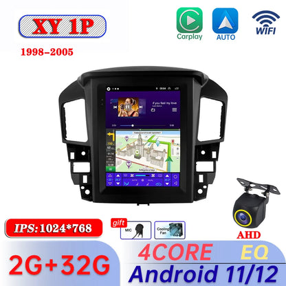 Android 11 Car Radio For Lexus RX300 Toyota Harrier 1998-2003 2004 2005 GPS Navigation Multimedia Carplay DSP For Tesla Style