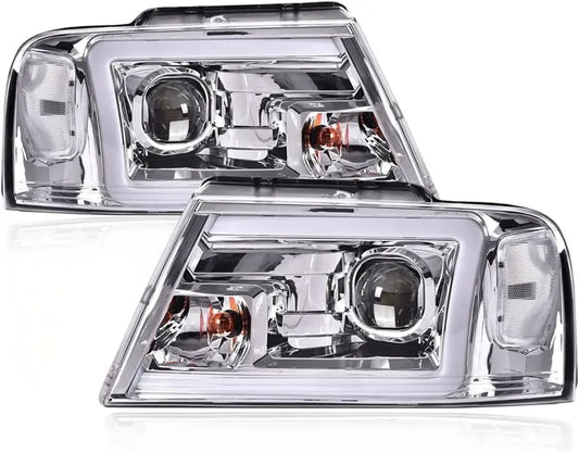 LED DRL Headlights, Compatible with 2004-2008 Ford F150, Compatible with 06-08 Lincoln Mark Lt(NOT Fit for 04 F150 Heritage/Flar