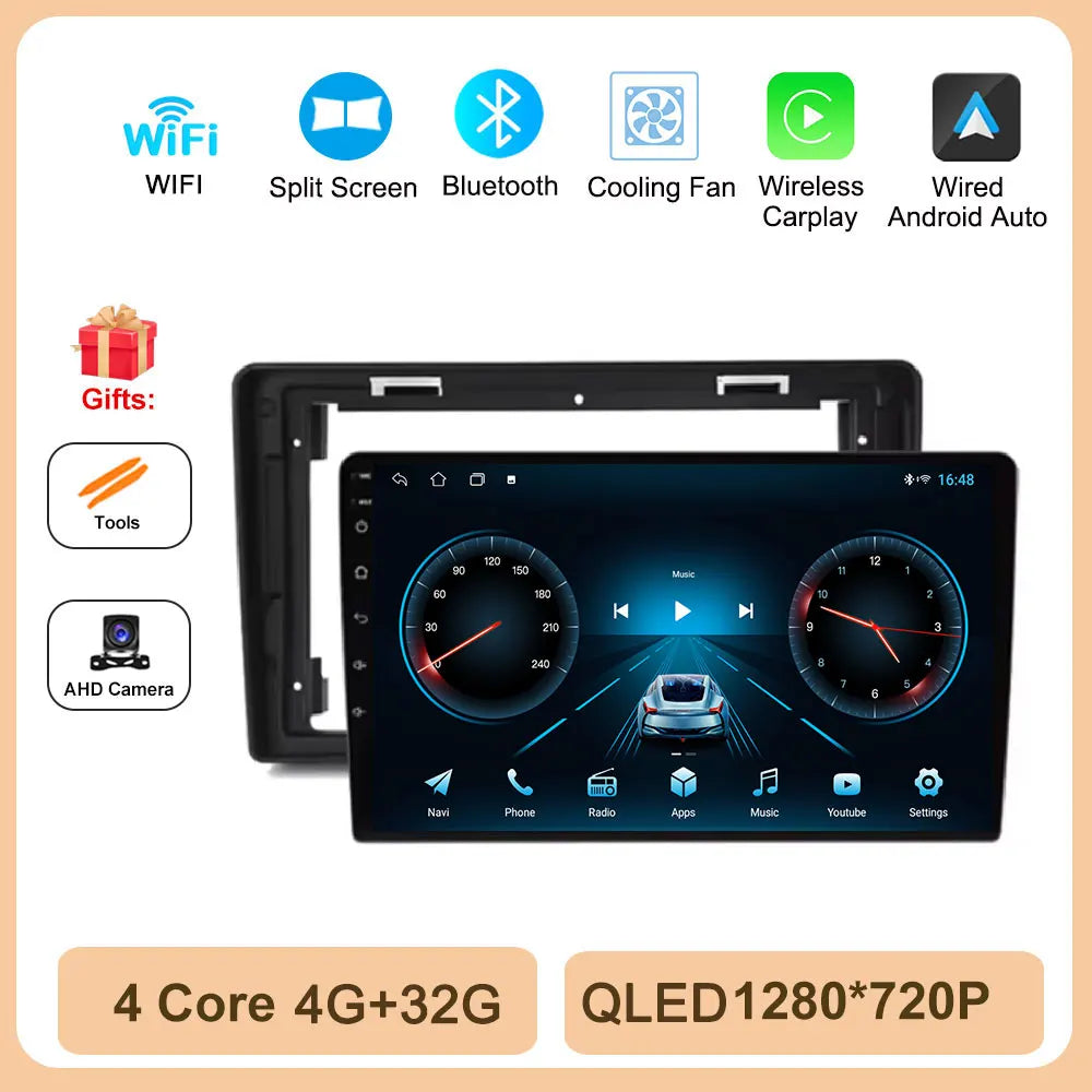 Car radio Android Auto Wireless Carplay For Citroen C2 C3 2001 2002 2003 - 2010 Multimedia Player GPS Navigation 4G Touch Screen