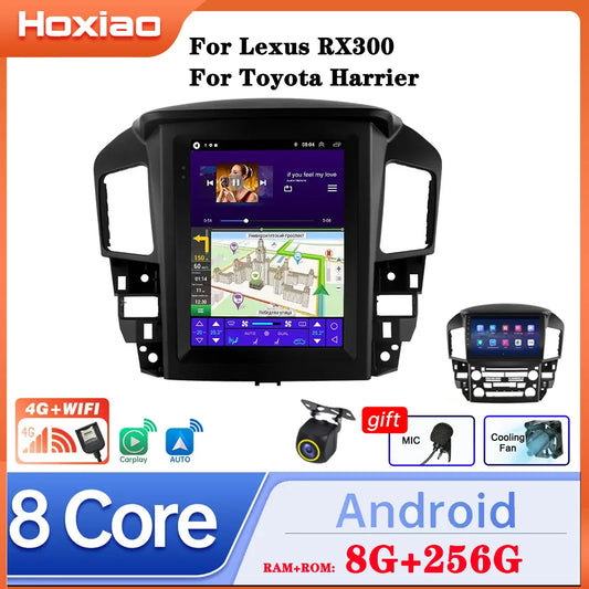 Android 11 Car Radio For Lexus RX300 Toyota Harrier 1998-2003 2004 2005 GPS Navigation Multimedia Carplay DSP For Tesla Style