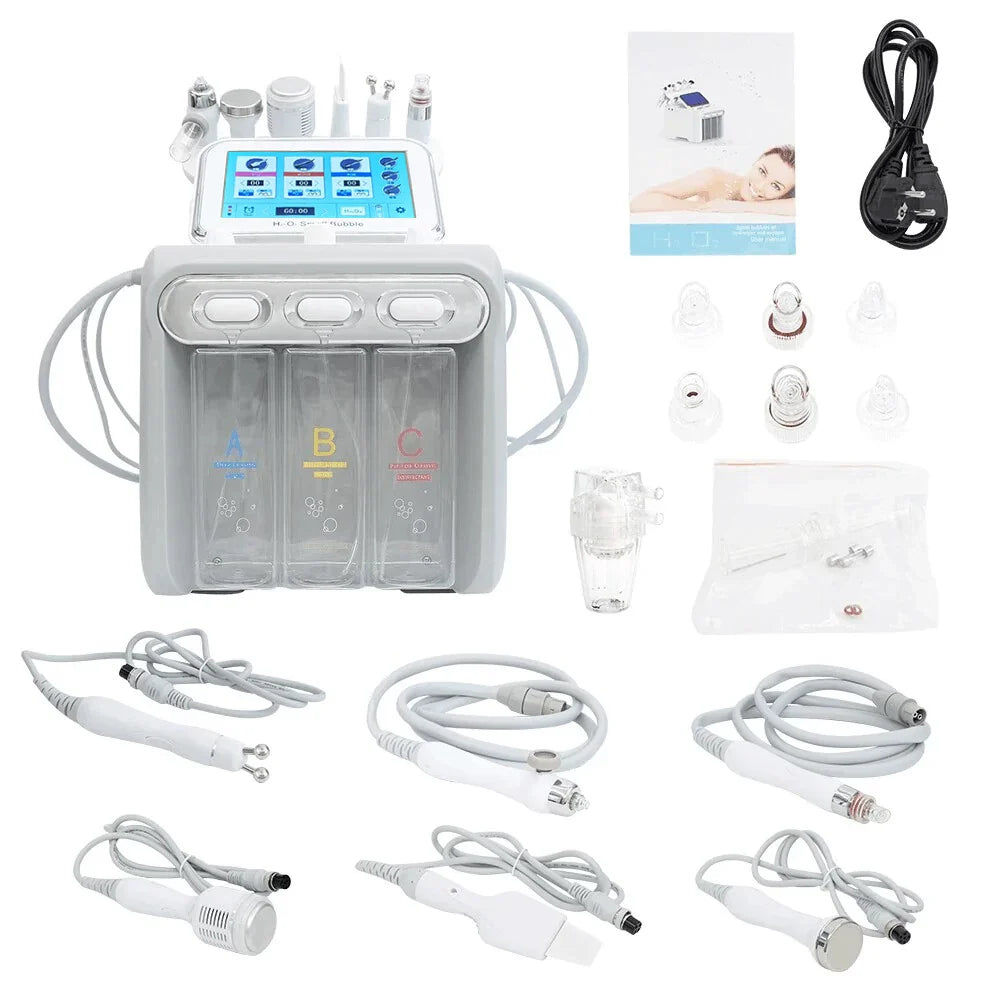 6 in1 Hydro Water Oxygen Jet Peel Machine Oxy Spray Facial Machine Cleaning RF Lifting Dermabrasion Skin Care Beauty Device Spa