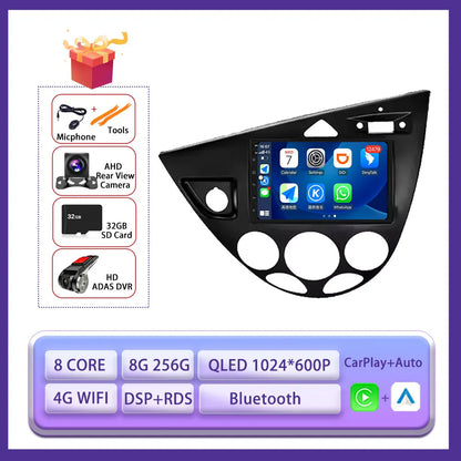 Car Radio 7inch Autoradio for Ford Fiesta 1995-2001 Focus MK1 1998-2004 Multimedia Video Car Radio Player DSP Carplay Android