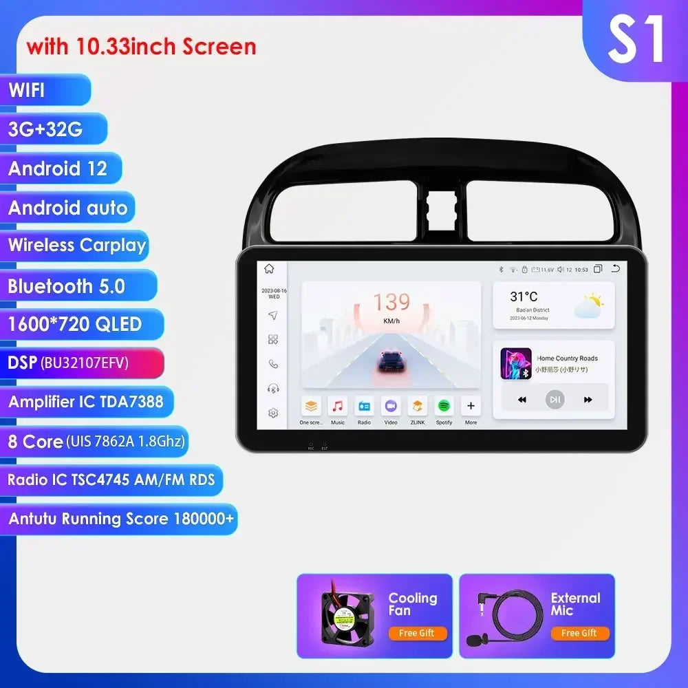 Hizpo Carplay 4G 360 Camera Android Car Radio for Mitsubishi Mirage 2012-2023 Space Star Dodge Attitude Video GPS 2din Autoradio