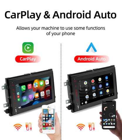 BQCC 7" Android 13 Mirrorlink 2GB 32GB Carplay WIFI GPS for Ford 500 F150 Explorer Edge Escape Sport Lincoln Expedition Mustang
